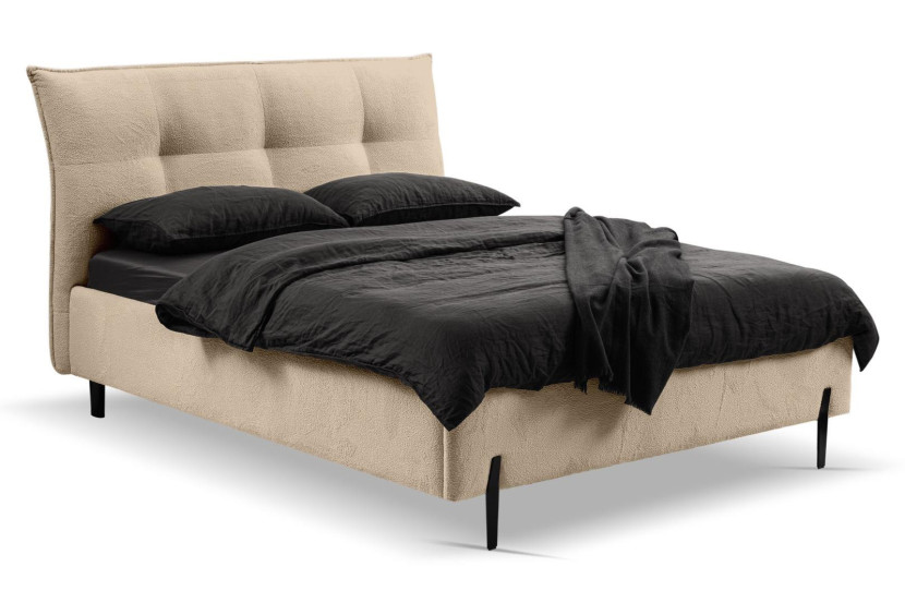 Łóżko Biscuit 140x200cm beżowe Cosy z pojemnikiem na pościel 669632