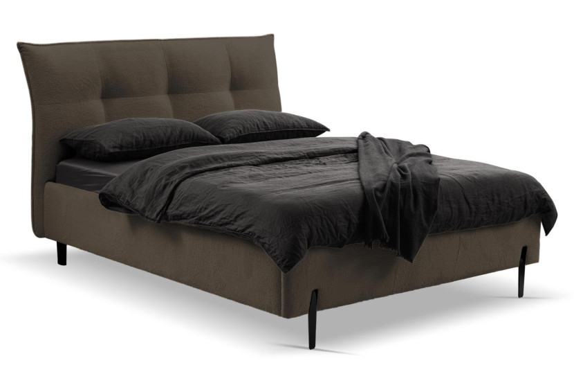 Łóżko Biscuit 140x200cm brązowe Cosy pojemnik na pościel 669617