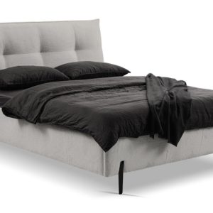 Łóżko Biscuit 140x200cm szare jasne Cosy pojemnik na pościel 669630 Łóżko Biscuit 140x200cm szare jasne Cosy pojemnik na pościel 669630