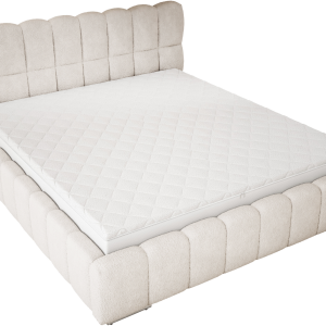 Łóżko boucle 180×200 Avilla do sypialni, stelaż, pojemnik – Kremowy 1052281 Łóżko boucle 180×200 Avilla do sypialni, stelaż, pojemnik – Kremowy 1052281