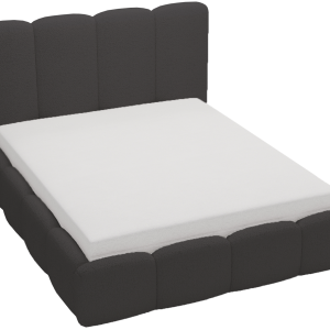 Łóżko boucle 200×200 Merkad, pojemnik, stelaż metalowy – Czarny 1054717 Łóżko boucle 200×200 Merkad, pojemnik, stelaż metalowy – Czarny 1054717