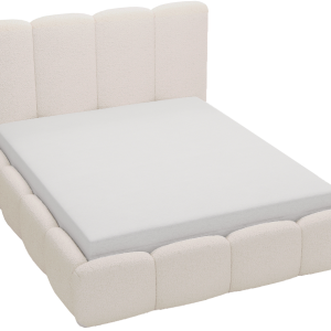 Łóżko boucle 200×200 Merkad z pojemnikiem i stelażem – Beżowy 1054805 Łóżko boucle 200×200 Merkad z pojemnikiem i stelażem – Beżowy 1054805