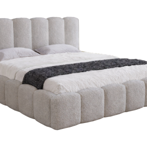 Łóżko boucle ze stelażem metalowym 160×200 Florent – Jasny szary 1052897 Łóżko boucle ze stelażem metalowym 160×200 Florent – Jasny szary 1052897
