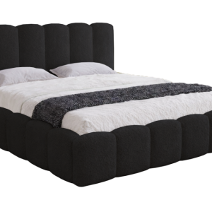 Łóżko boucle ze stelażem metalowym 180×200 Florent – Czarny 1053517 Łóżko boucle ze stelażem metalowym 180×200 Florent – Czarny 1053517