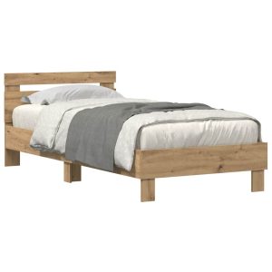 Łóżko Brązowe Artisan Rama Łóżka Ze Stelażem Do Pokoju Sypialni 75 x 190 cm 828275 Łóżko Brązowe Artisan Rama Łóżka Ze Stelażem Do Pokoju Sypialni 75 x 190 cm 828275