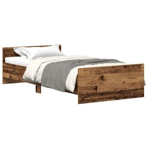 Łóżko Brązowe Rama Łóżka Ze Stelażem Do Sypialni Pokoju 75×190 cm 828420 Łóżko Brązowe Rama Łóżka Ze Stelażem Do Sypialni Pokoju 75×190 cm 828420