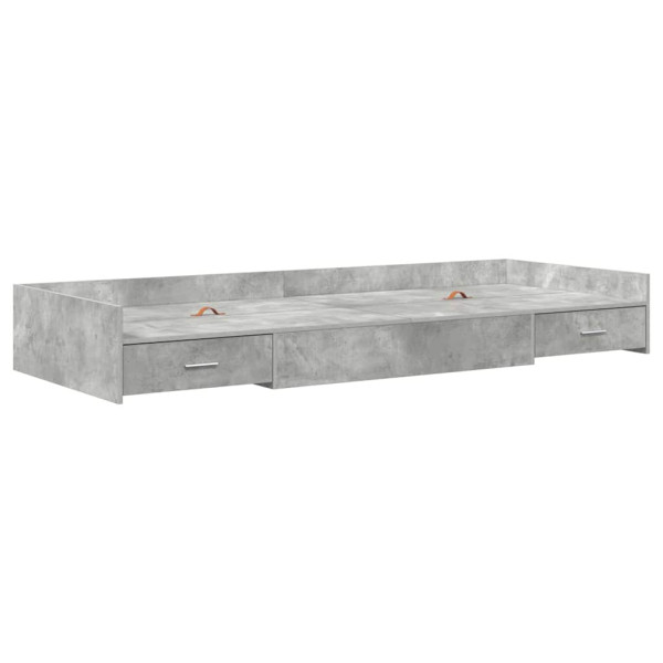 Łóżko Szare Rama Łóżka Ze Stelażem Do Pokoju Sypialni 80 x 200 cm 828212