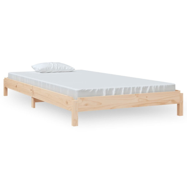 Łóżko sztaplowane 100x200 cm lite drewno sosnowe 476810