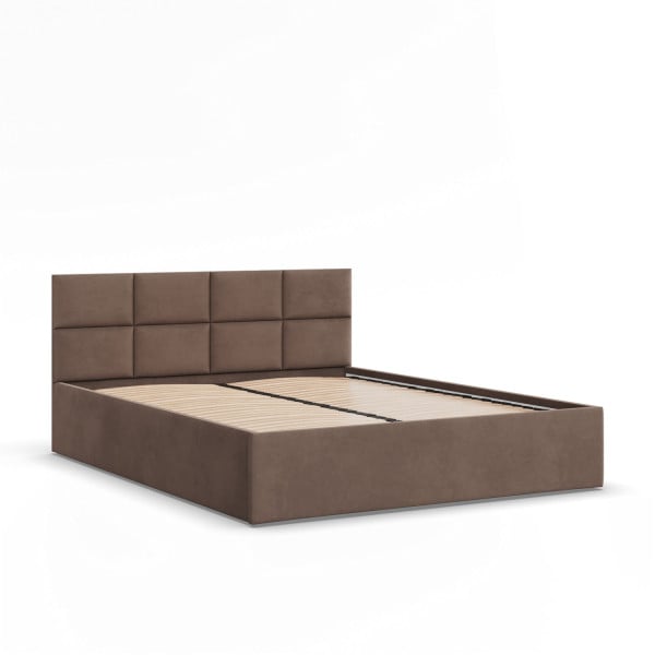Łóżko tapicerowane 160x200 BORGO Brązowy, velvet 385617