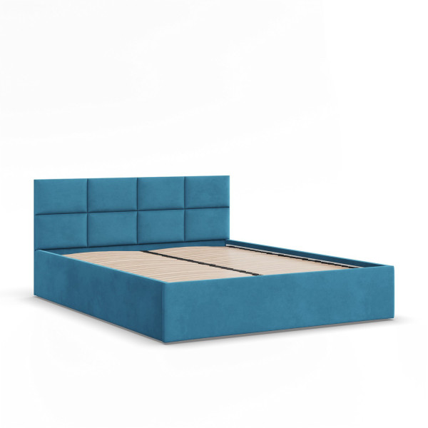 Łóżko tapicerowane 160x200 BORGO Turkusowy, velvet 385662