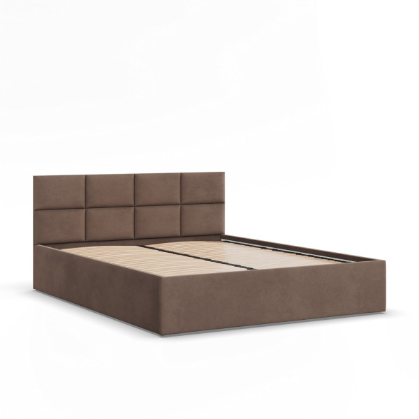 Łóżko tapicerowane 180x200 BORGO Brązowy, velvet 385720