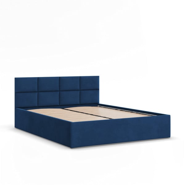 Łóżko tapicerowane 180x200 BORGO Granatowy, velvet 385773