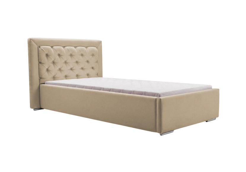 Łóżko tapicerowane 90×200 Madera Brązowe 902639