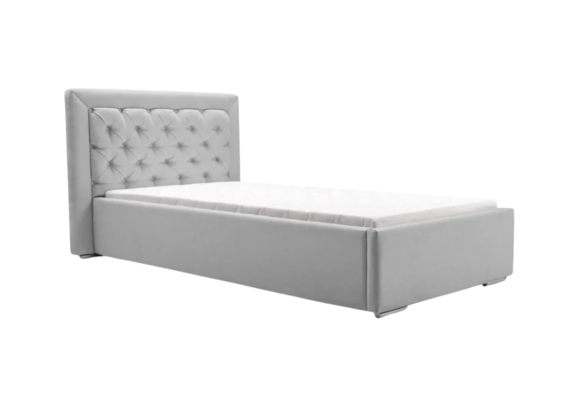 Łóżko tapicerowane 90×200 Madera Szare 902348