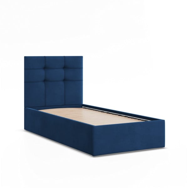 Łóżko tapicerowane 90x200 jednoosobowe SORIA Granatowy velvet 386146