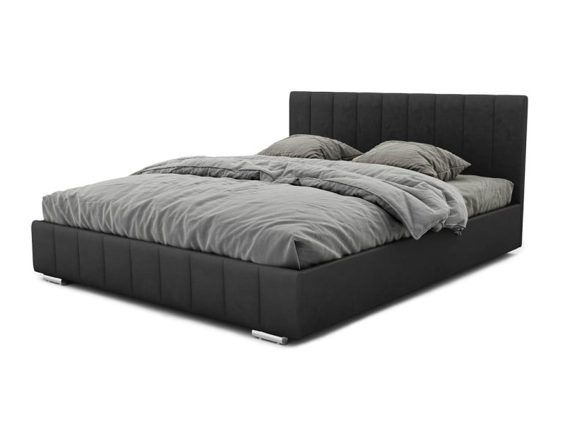 Łóżko tapicerowane Alis 180x200 czarne 326668