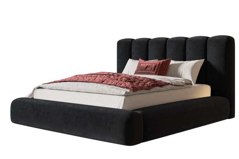 Łóżko tapicerowane ALVA MAXI 160x200 ze stelażem drewnianym 1056818