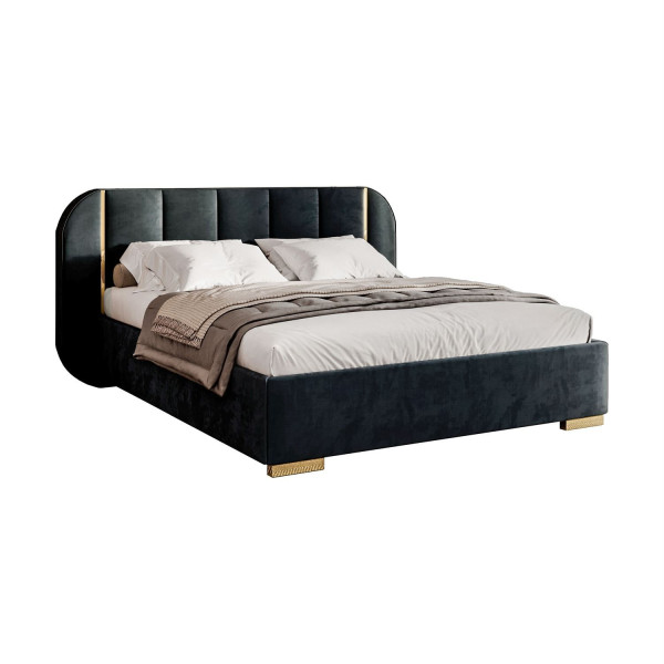 Łóżko tapicerowane AMARA GOLD, 140x200, Royal Velvet 233 847116