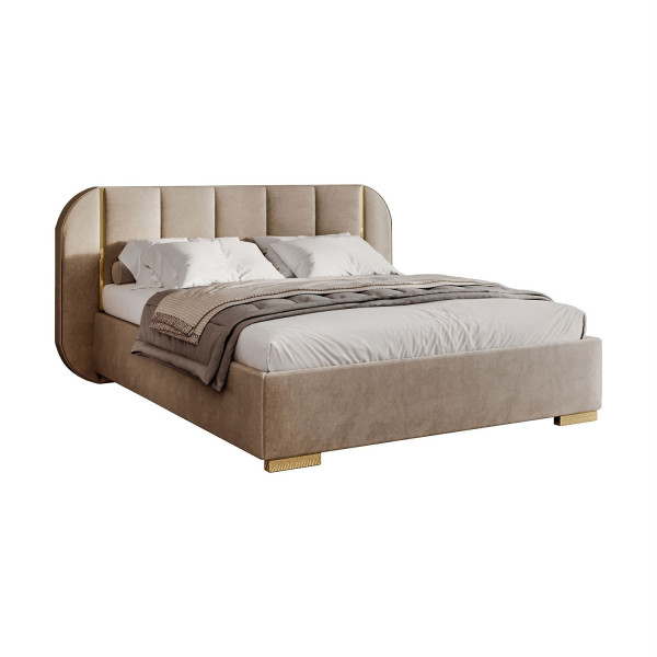 Łóżko tapicerowane AMARA GOLD, 160x200, Royal Velvet 170 847090