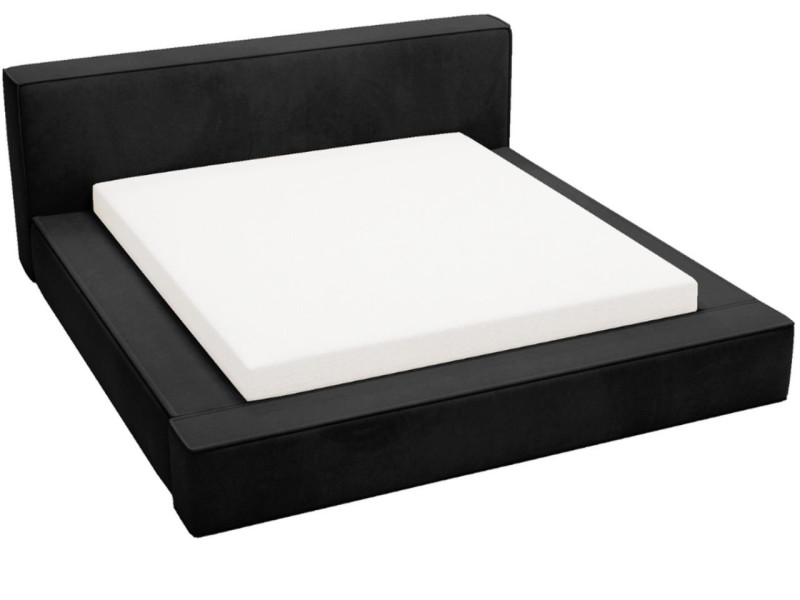 Łóżko tapicerowane ARMANI 120x200 czarne z pojemnikiem 215892