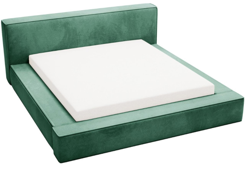 Łóżko tapicerowane ARMANI 140x200 zielone z pojemnikiem 215900