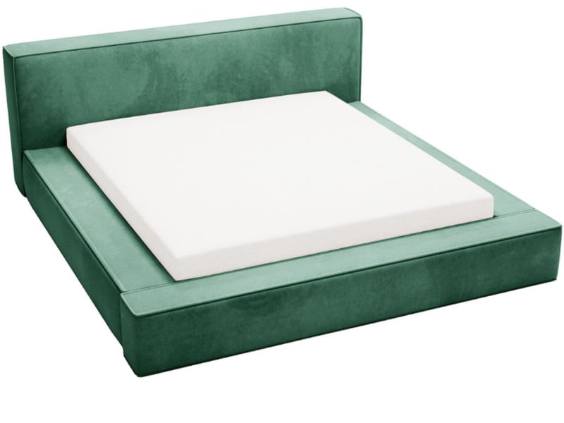 Łóżko tapicerowane ARMANI 180x200 zielone z pojemnikiem 215912