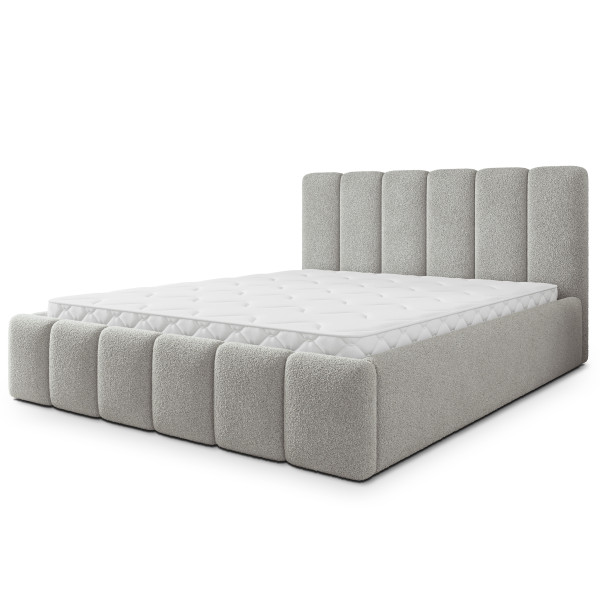Łóżko Tapicerowane ATTORA Q z topperem 200x200 cm 1082952