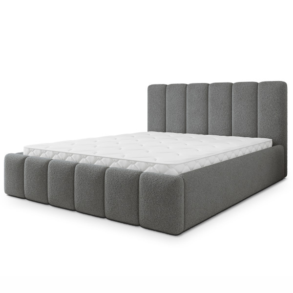 Łóżko Tapicerowane ATTORA Q z topperem 200x200 cm 1083058