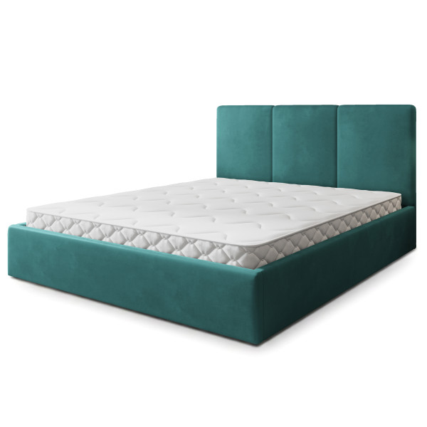 Łóżko Tapicerowane AZURI 160x200 cm, Niebieskie 1048763