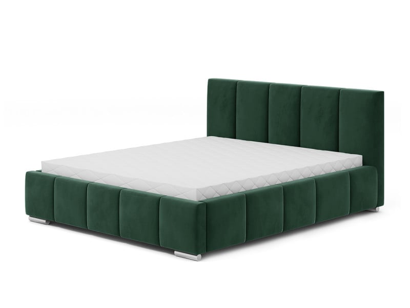 Łóżko tapicerowane Bali 120x200 zielone z pojemnikiem 224402