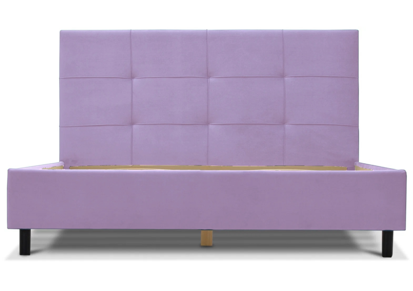 Łóżko Tapicerowane BELMONDO Różowe 180x200 cm Welur w Stylu Skandynawskim 813340