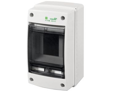 Rozdzielnica n/t RN 1/3 (N+PE) IP65 RAL7035+drzwi transparentne 100x175x105mm, Galant Plus | 1600-01 Elektro-Plast Nasielsk