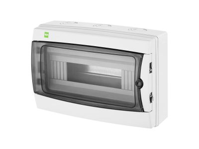 Rozdzielnica n/t RN 1/12 (N+PE) IP65 RAL7035+drzwi transparentne 307x217x117mm, Galant Plus | 1603-01 Elektro-Plast Nasielsk