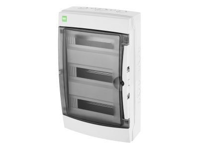 Rozdzielnica n/t RN 3/36 (N+PE) IP65 RAL7035+drzwi transparentne 323x563x160mm, Galant Plus | 1607-01 Elektro-Plast Nasielsk