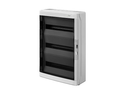 Rozdzielnica n/t RN 3/54 (N+PE) IP65 RAL7035+drzwi transparentne 432x638x160mm, Galant Plus | 1608-01 Elektro-Plast Nasielsk