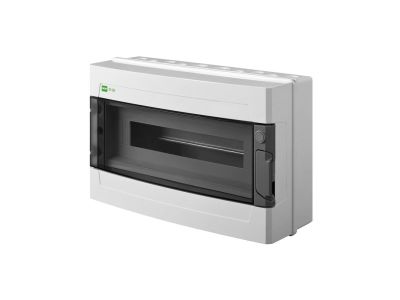 Rozdzielnica n/t RN 1/19 (N+PE) IP40 RAL9003+drzwi transparentne 262x410x115mm, Ep-Lux Plus | 1905-01 Elektro-Plast Nasielsk
