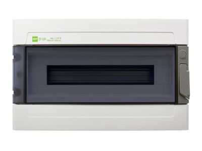 Rozdzielnica n/t RN 1/19 (N+PE) IP65 RAL7035+drzwi transparentne 410x262x150mm, Ep-Lux Plus | 1955-01 Elektro-Plast Nasielsk