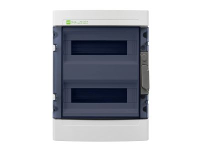 Rozdzielnica n/t RN 2/24 (N+PE) IP55 RAL7035+drzwi transparentne 304x408x149mm, Ep-Lux Plus | 1956-01 Elektro-Plast Nasielsk