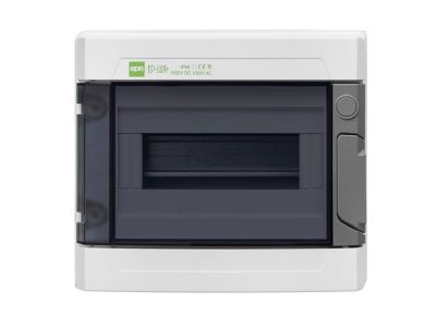 Rozdzielnica n/t RN 1/9 (N+PE) IP55 RAL7035+drzwi transparentne 239x214x113mm, Ep-Lux Plus | 1961-01 Elektro-Plast Nasielsk