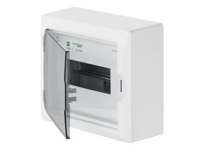 Rozdzielnica n/t RN 1/8 (N+PE) IP40 drzwi transparentne dymne 228x198x96mm, Economic Box | 2502-01 Elektro-Plast Nasielsk