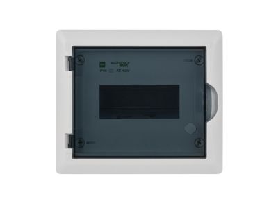Rozdzielnica p/t RP 1/8 (N+PE) IP40 drzwi transparentne dymne 300x240x102mm, Economic Box | 2512-01 Elektro-Plast Nasielsk