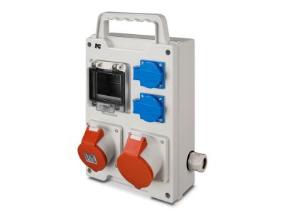 Rozdzielnica n/t siłowa RS 4-MOD 2x2P+Z, 3P+N+Z 16A, 3P+N+Z 32A IP44 RAL7035 szary | 6213-00 Elektro-Plast Nasielsk