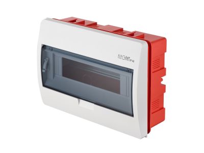 Rozdzielnica p/t 1/12 (N+PE) IP40 drzwi transparentne dymne, Elegant | 2413-01 Elektro-Plast Nasielsk