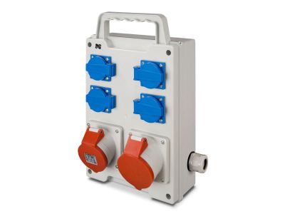 Rozdzielnica n/t RS 4x2P+Z, 3P+N+Z 16A, 3P+N+Z 32A IP44, szara | 6214-00 Elektro-Plast Nasielsk