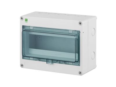 Rozdzielnica n/t RN 1×8+2 drzwi transparentne dymne (PE+N) IP65 HERMETICA | 2204-01 Elektro-Plast Nasielsk