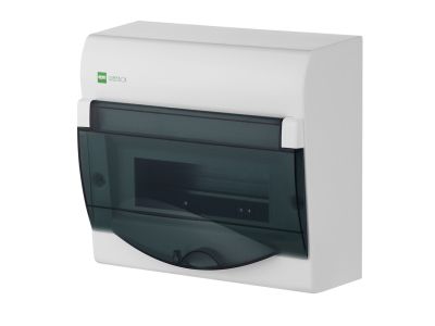 Rozdzielnica n/t RN 1×8+2 PE+N, IP40, drzwi transparentne dymne, 245x225x116mm GREEN BOX | 2352-01 Elektro-Plast Nasielsk