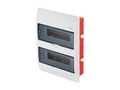 Rozdzielnica p/t RP 2×12 IP40 (PE+N) drzwi dymne, Elegant | 2415-01 Elektro-Plast Nasielsk