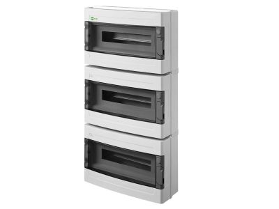 Rozdzielnica n/t RN 3/54 (obudowy łączone 3x18mod) (N+PE) IP65 drzwi transparentne, Ep-Lux Plus | 1959-01 Elektro-Plast Nasielsk