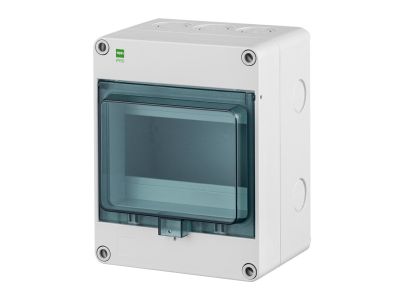 Rozdzielnica n/t RN 1×6 drzwi transparentne dymne (zacisk N) IP65 HERMETICA | 2203-01 Elektro-Plast Nasielsk