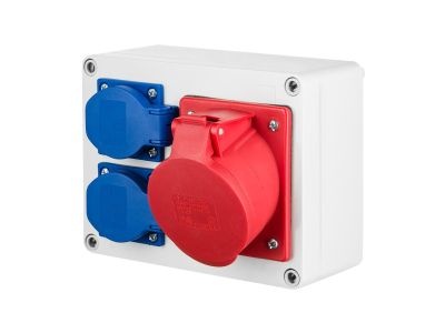 Rozdzielnica RS-3 2x2P+Z, 3P+N+Z 32A, IP44, 400V | 6203-01 Elektro-Plast Nasielsk